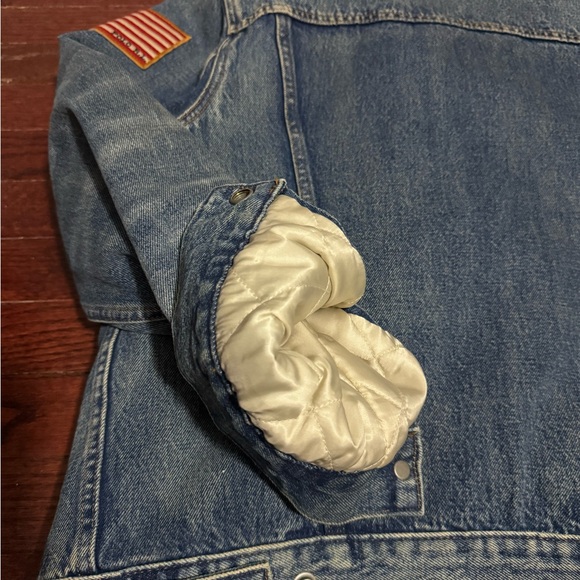 Polo Ralph Lauren Light Blue fleece Denim Sherpa trucker Jacket - Picture 4 of 9
